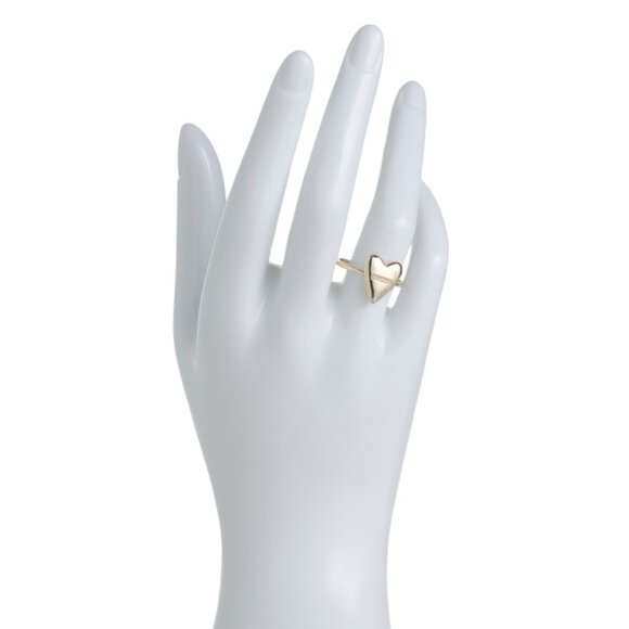 ISABELLA M Gold Gold Plated Sterling Silver Cz Heart Ring - Picture 2 of 2